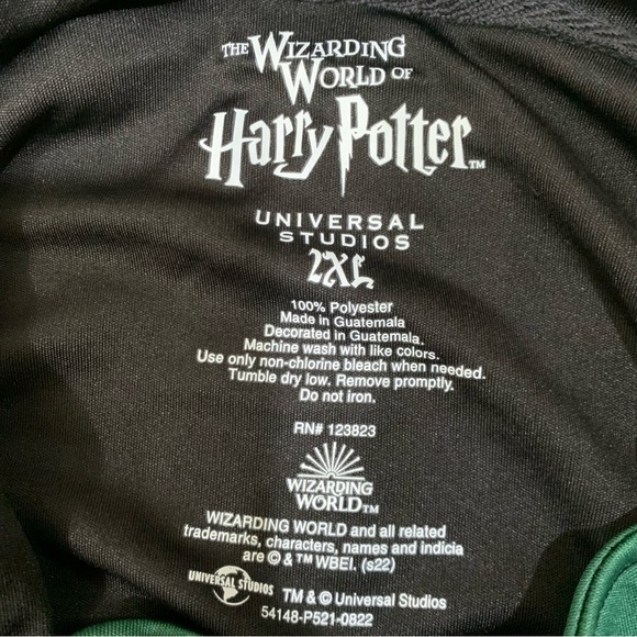 NWT Universal Studios Harry Potter Slytherin Hooded Athletic Jacket - Adult 2XL - Picture 6 of 8